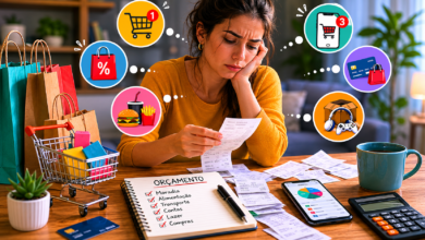Descubra 8 compras por impulso que mais pesam no orçamento familiar e aprenda estratégias simples para consumir de forma mais consciente.