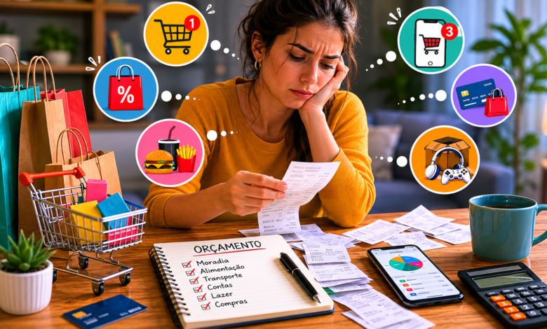 Descubra 8 compras por impulso que mais pesam no orçamento familiar e aprenda estratégias simples para consumir de forma mais consciente.