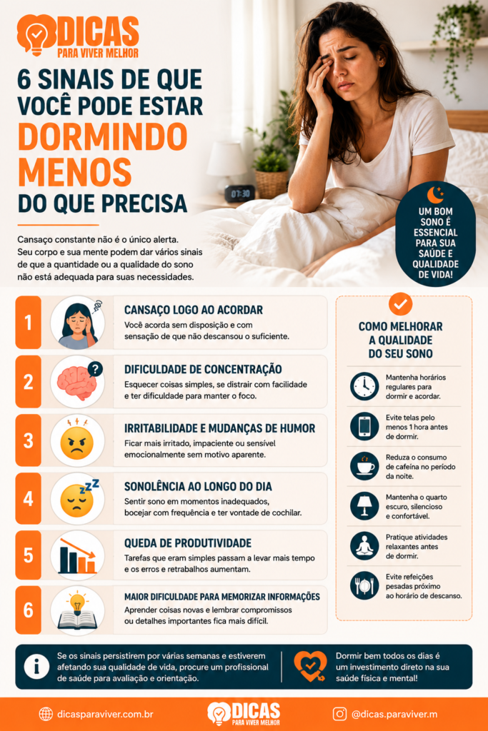 Infográfico dormindo menos do que precisa