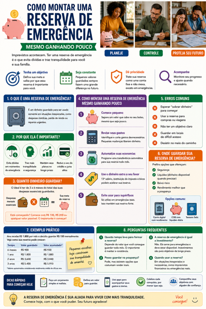 Infográfico reserva de emergência